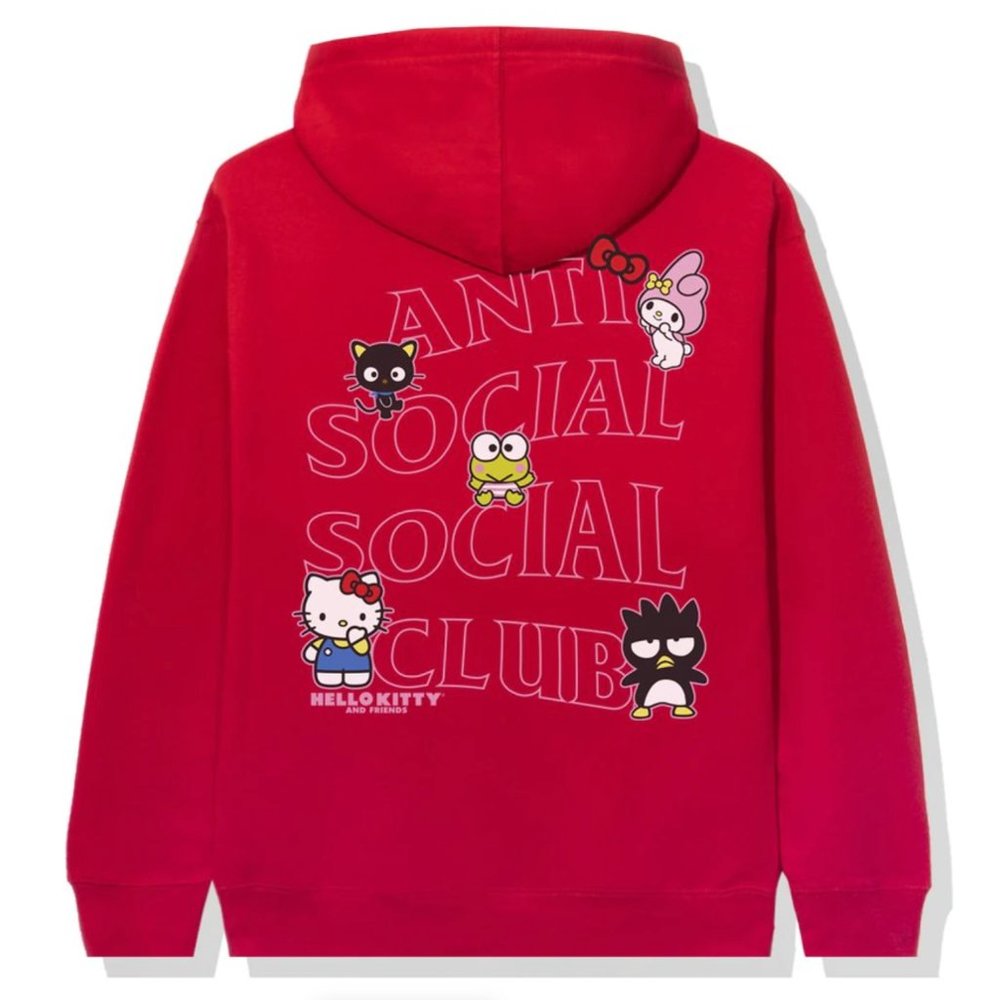 Hello Kitty and Friends x ASSC Red Hoodie - Anti Social Social Club - size S, M